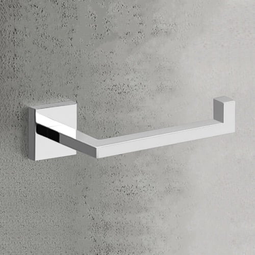 Toilet Paper Holder, Modern, Chrome, Wall Mounted Gedy A024-13